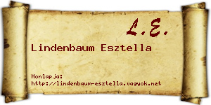 Lindenbaum Esztella névjegykártya